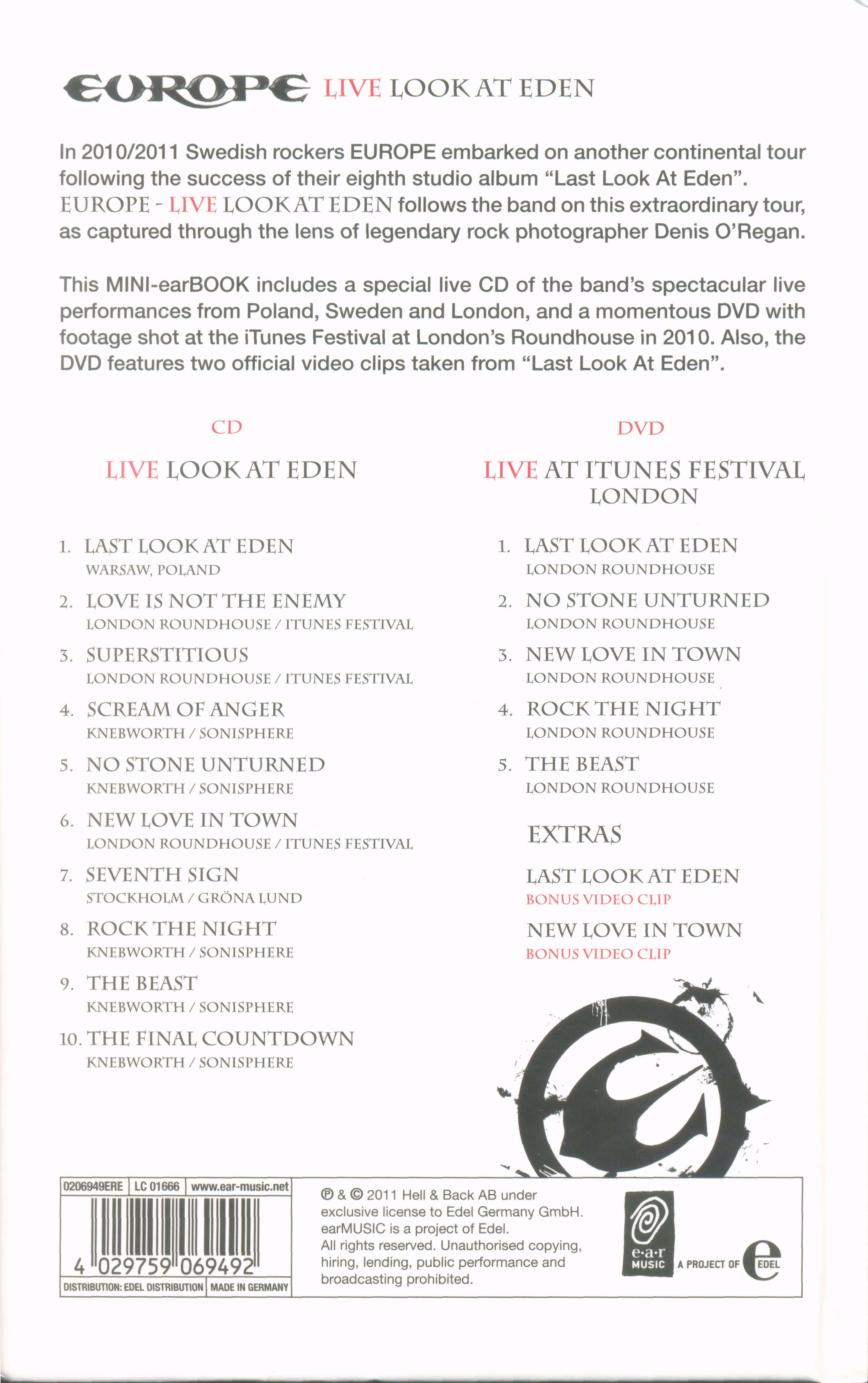 Europe  Live Look At Eden : Back